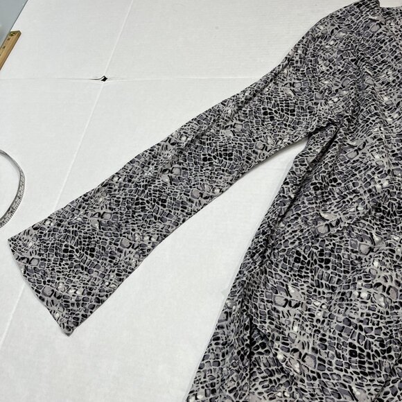 Aller Simplement Dress Womens XXL Animal Print Semi Sheer Cotton Midi Lagenlook - Picture 11 of 11